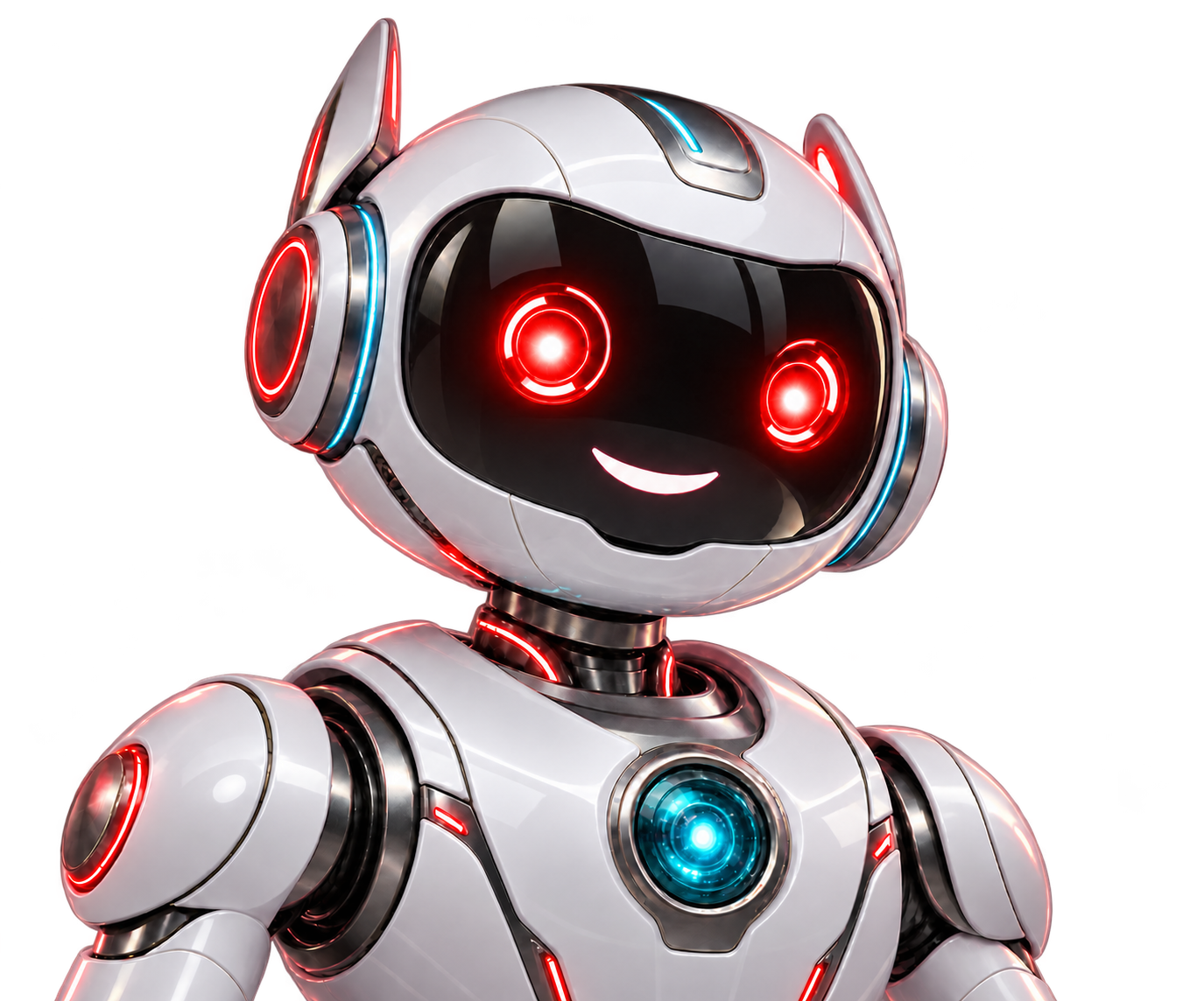 Ai luq Ai robot with red laser eyes